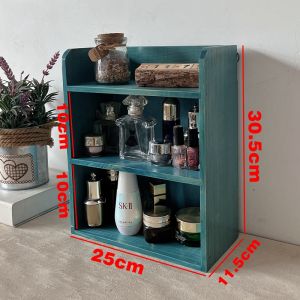 Giá Để Đồ Bằng Gỗ Zakka Retro Để Bàn Giá Để Đồ Đa Năng Giá Để Đồ Bằng Gỗ Nguyên Khối Nhiều Lớp Giá Để Đồ Nước Hoa Giá Để Đồ Trang Trí