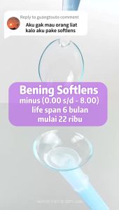 [COD&AKL]mysticeyes Soflens Bening Minus /clear minus (-1.00 s/d -8.00) soft contact lens clear lensa lens murah cantik