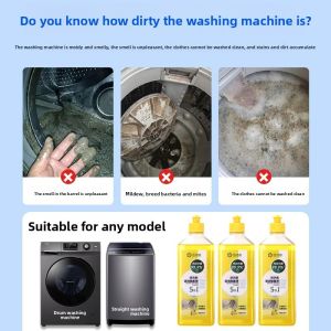 MONLEYTA | Powerful Cleaner De-scaler Antibacterial Washer Cleaning Agent No Soaking Required Turbine Drum Stain Remover Liquid Universal