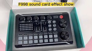 การ์ดเสียงสด F998 Sound Card การ์ดเสียงชุดไมโครโฟน BM800 ไมโครโฟน โทรศัพท์มือถือ  การ์ดเสียงสด คาราโอเกะ เปลี่ยนเสียง Mixer การ์ดเสียง Live ซาวด์การ์ด