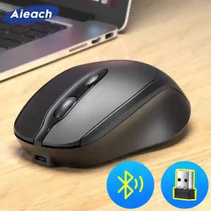 Aieach Rechargeable Wireless Bluetooth Mouse Silent WIRELESS COMPUT MOUS USB Ergonomic Gamer Mouse For Computer Laptop Macbook