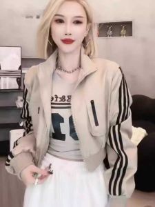 Casual American Street Style Short Jacket Womens Baseball Coat Motorcycle Fashion Trendy Loose Fit Autumn Outerwear