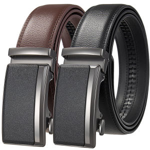 High Quality Mens Leather Belts Fashion Automatic Buckle Male Belts Luxury Brands Designer for Men Black Brown 3.5cm Plus Size