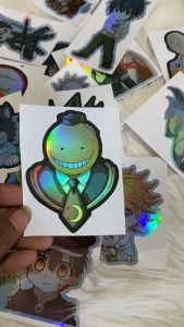 Stiker Hologram Koro Sensei Ukuran 8 cm