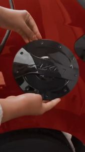 Perodua Axia 2023 2024 Fuel Cap Cover Gas Tank Trim Carbon Matte Black Chrome Trim Accessories Bodykit Gearup Gear Up