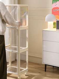 [HOUZE] MEGAPOP Acrylic Display Cabinet With Wheels & LED Lights [2 | 3 | 4 Tiers]
