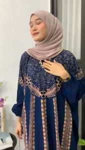 Kaftan Jumbo - Sonya Home kaftan Cap Bahan Rayon Super Jumbo XXXL Baju Muslimah Kaftan mewah Elegan Baju lebaran