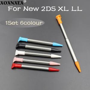 6 Colors Retractable Metal Stylus Pen for New 2DS XL LL Console Touch Screen Replacement Repair Spare Pens