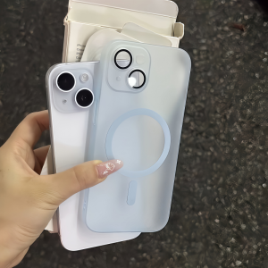 Luxury Ultra Thin Magsafe Wireless Charging Magnetic Case For iPhone 16 15 14 Plus 13 12 Pro Max Clear Matte Silicone Soft Cover