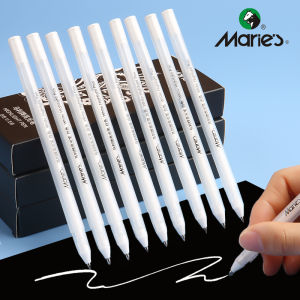 มารี สีขาว ปากกาเน้นข้อความการร่างภาพอะนิเมะออกแบบพื้นหลังสีดำ สีขาว ข้อความโครงร่างศิลปะ นักเรียน อุปกรณ์