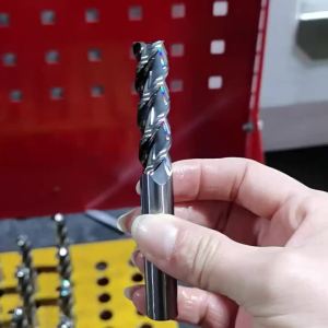 58 Dao Phay Bằng Nhôm Gương Có Độ Bóng Cao Thép Vonfram Cứng Hợp Kim Nhôm 3 Đế Bằng Lưỡi Dao CNC Dao Chiêng CNC Phi Tiêu Chuẩn