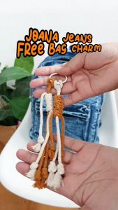 ZALEHA - [FREE CHARM] Joana Tas Ransel Laptop Wanita Denim Jeans