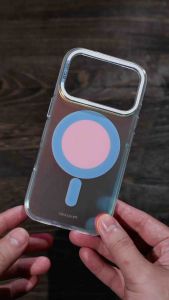 Ốp Phản Quang Sạc Từ Tính Viền Trong Suốt Chống Trượt Cho Điện Thoại iPhone 17 Pro Max 16 15 14 13