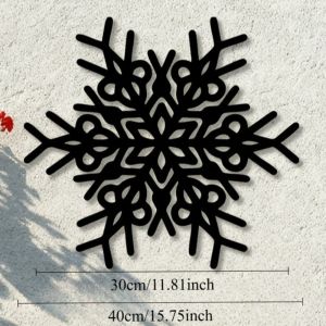 CIFbuy | Snowflake Iron Wall Art Thin Plaque Decor Living Room Bedroom Office Entryway Home Garden Fence Ornament