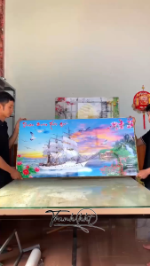 Tranh Thuận buồm xuôi gió tráng gương 6