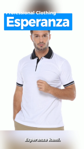 Polo Shirt Polos Lengan Pendek Esperanza - KMB Putih Pria Wanita Dewasa