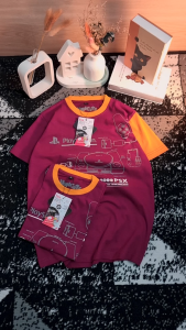 Unicuts ... Kaos Playstation Anak 3 - 10 Tahun Untuk Laki Laki Dan Perempuan Merah Maroon Cotton Combed 30s