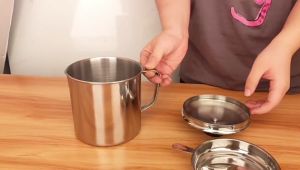 1.3L Stainless Steel Oil Strainer Large Capacity Oil Filter Pot