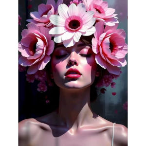 Jigsaw Puzzle 500 1000 1200 2000pcs Flower Woman Abstract Art For Adults Living Room Home Wall Decor Relaxing Gift Brain Teaser