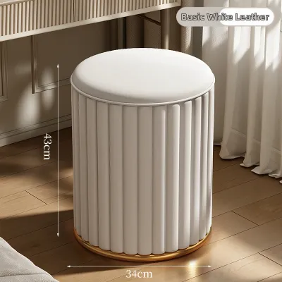 Luxury Storage Vanity Stool Round