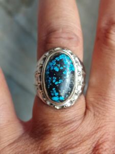 CINCIN BATU PIRUS PERSIA BIRU PANCI NATURAL