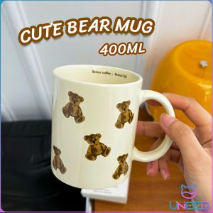Need. Cute Bear Aesthetic Ceramic Mugs Coffee Milk Cup 400ml