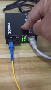 ZoeRax A Pair SC SingleMode Fiber to RJ45 Ethernet Media Converter Gigabit Fiber Optic Transceiver with 1000Mbps