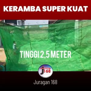 Termurah Berkualitas Keramba Ikan 8x8x25 keramba ukuran besar waring jaring kasa hijau dijahit menggunakan Double jahitan dan benang NILON dijamin kuat dan awet siap pakai ukuran 8x8x25