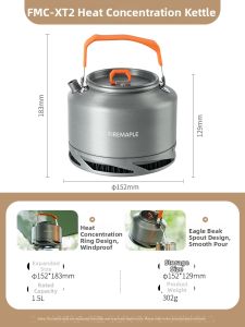 Fire-Maple | Heat Collecting Outdoor Camp Kettle 1.5L