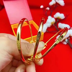 ＜1122＞ 520 Gelang 1314 Menemui Gadis Gelang   Jenis Popular Emas Aluvial Tembaga Bersadur Emas Ukiran Perhiasan  Borong