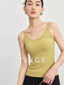 เสื้อกั๊กสายเดี่ยวแบบสวมหัวสำหรับผู้หญิง Tinge เสื้อชั้นในแบบมีโครง ไร้แขน ทรงพอดีตัว ใส่ได้ทั้งฤดูร้อนและฤดูหนาว