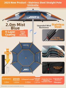 JIAZHIDIAO | Rainproof Sun-Blocking Thick Fishing Umbrella Stick