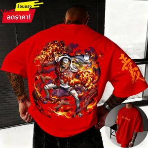 เสื้อยืดลายวันพีซ อนิเมะ จอมพลฮาราจูกุ 2025 รุ่นใหม่ ฤดูร้อน เสื้อยืดโอเวอร์ไซส์ สไตล์เรโทร สตรีท สำหรับผู้ชายและผู้หญิง เสื้อยืดลำลอง แขนสั้น ยูนิเซ็กส์