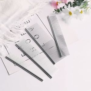 Lược Chải Lông Inox Chống Gỉ Cho Thú Cưng 19x4cm