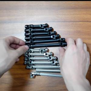CNC Machined Metal Heavy Duty Drive Shaft for 1/10 RC Crawler Car Axial SCX10 Capra Wraith TRX4 TRX6 Redcat GEN8 CC01