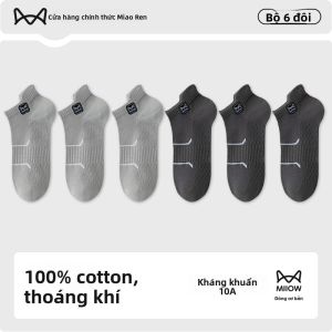 Tất nam MiiOW Cat Person vải cotton mỏng khử mùi thoáng khí cho mùa hè