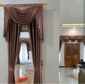 gorden jendela satu set/gordeng mewah jendela gorden blackout inpor/gordeng/gorden/korden/tirai