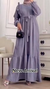Gamis Ladyra Crinkle Airflow Model Terbaru Dewasa / Dress Kondangan Wanita Muslim Lebaran