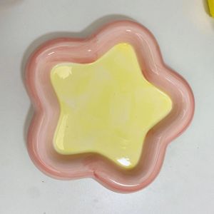 Hand-Painted Floral Ceramic Plate