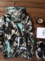 Outdoor Sports Windbreaker Men's Camouflage Hooded Jacket Quick Dry Breathable Waterproof Youth Student Top Couple's Shirt. 