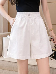 QIAOXIZI | A-line Cotton Shorts High-waisted Casual Wide-leg Womens