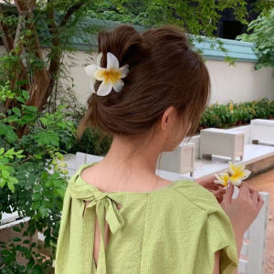 Multicolour Gradient Flower Hair Accessories Set Beach Style Hairpins Flower Claw Clips Summer Flower Hairpins Hawaiian Style