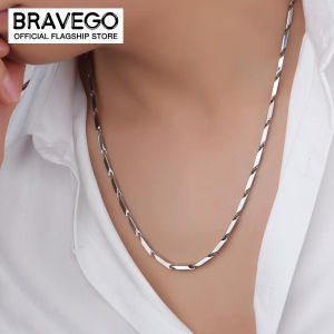 Bravego Fashion Men Stainless Steel Necklaces Hip Hop Titanium Steel Rhombus Chain Clavicle Necklace Jewelry Accessories
