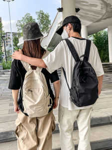 กระเป๋าเป้สะพายหลังนักเรียนแบบลำลอง ผ้าซักได้ น้ำหนักเบา กระเป๋าใส่คอมพิวเตอร์สีพื้น กระเป๋าสะพายไหล่แบบอเนกประสงค์สำหรับเยาวชน