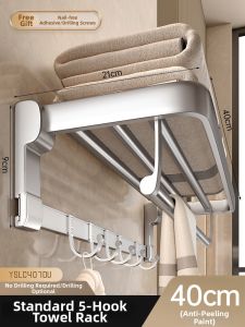 ERMO | Silver Wall-Mounted Towel Rack
