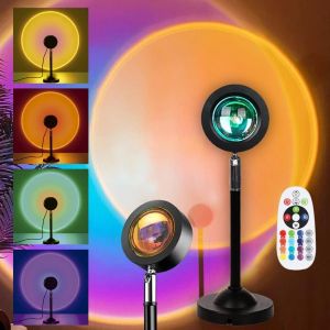 Sunset Projection Light Remote Control 16 Color Ambient Night Light Bedroom Decoration Background Wall Photography Props