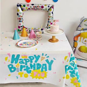 Trang Trí Tiệc Sinh Nhật Cho Trẻ Em Bạt Trang Trí Tiệc Dùng Một Lần DIY 137x183cm Phụ Kiện Tiệc Nướng Ngoài Trời