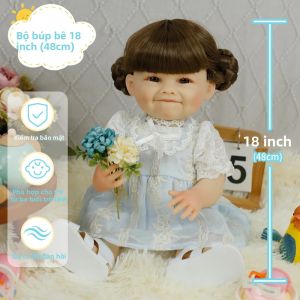 Búp Bê Sơ Sinh Reborn Công Chúa Raya 18 Inch Làm Từ Silicon Mềm Chất Liệu Vinyl Da Sống Động Như Thật Với Gân Nổi Rõ Búp Bê Nghệ Thuật Chân Thực Dành Cho Bé Gái