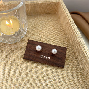 ต่างหูมุกหรูหราการออกแบบวงกลมที่เรียบง่ายเครื่องประดับ Classy อเนกประสงค์ขนาดเล็กและละเอียดอ่อนต่างหูสไตล์จีนใหม่สําหรับผู้หญิง