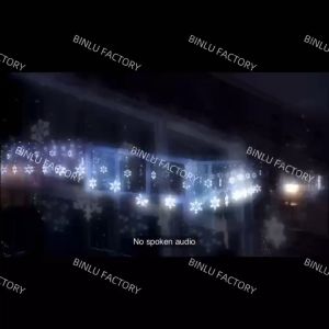 BINLU Snow Flakes Christmas Decorations Hanging Christmas Light Outdoor Waterproof Curtain Design Christmas Lights Snowflakes Christmas Lights For Christmas Tree Decor Snowflakes Lights String Lights Christmas Lights LED Fairy Lights Snowflakes Decor